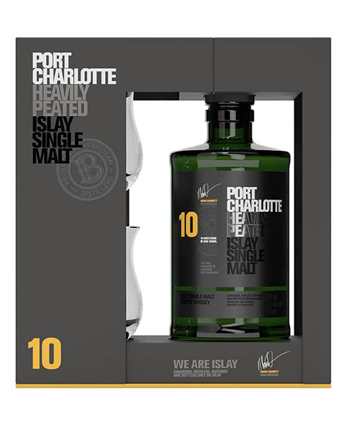Bruichladdich Port Charlotte 10 Years Old Gift Set 70cl
