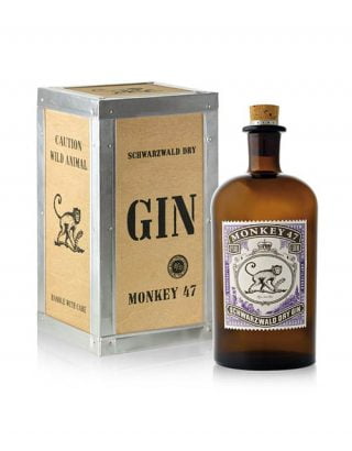 Monkey 47 Dry Gin In Wooden Box 50cl