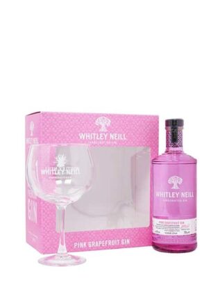 Whitley Neill Pink Grapefruit Gin Gift Set 70cl