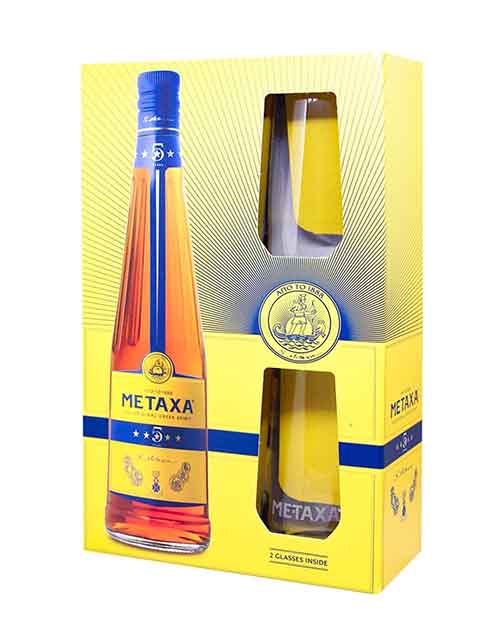 Metaxa 5 Stars Gift Set 70cl