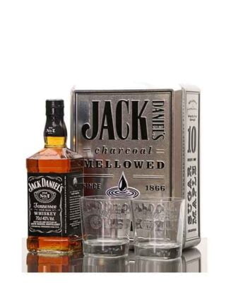 Jack Daniels Charcoal Mellowed Gift Box 70cl